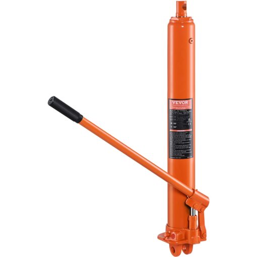 VEVOR 3 Ton Hydraulic Long Ram Jack with Adjustable Height 665 1170 mm 262 46 in and Clevis Base for Engine Hoist and Garage Cranes