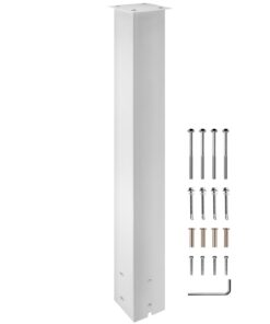 VEVOR Steel Mailbox Post Kit 109 cm (43 in) - White Powder-Coated