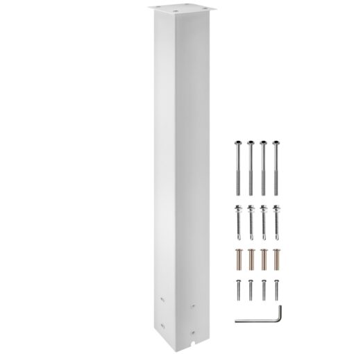 VEVOR Steel Mailbox Post Kit 109 cm 43 in White Powder Coated