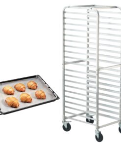 VEVOR 20-Tier Aluminum Bakery Rack with Brake Wheels