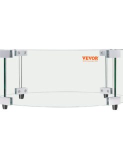 VEVOR 29.1'' (740mm) Round Glass Fire Pit Wind Guard