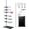VEVOR Laboratory Retort Stand Set with 60 cm Rod and 21 x 135 cm Cast Iron Base