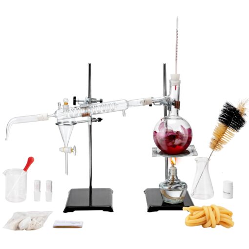 VEVOR 500ml Essential Oil Distillation Kit with 33 Borosilicate Glass