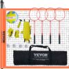 VEVOR Outdoor Portable Volleyball and Badminton Combo Set with Adjustable 155 244m 51 8ft Steel Poles
