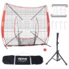 VEVOR 21x21m 7x7 ft Portable Baseball Softball Training Set with Practice Net
