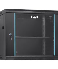 VEVOR 9U Wall Mount Network Server Cabinet with Locking Glass Door
