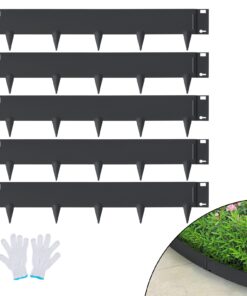 VEVOR Black Steel Landscape Edging 5-Pack