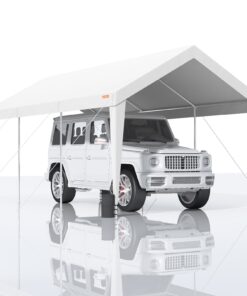 VEVOR 3x6m Heavy Duty Carport Canopy Tent with UV Resistant Waterproof Tarp