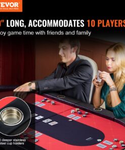 228 cm (90 inch) Oval Texas Hold'em with Padded Rails & Steel Cup Holders