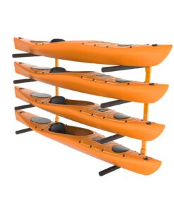 VEVOR 4-Capacity Wall Mounted Kayak Storage Rack