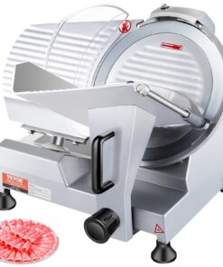 VEVOR 240W Commercial Electric Meat Slicer with 10 Inch (25.4 cm) Carbon Steel Blade