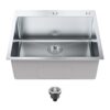 VEVOR 25 Inch 635 cm Top Mount Single Bowl Kitchen Sink