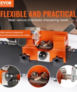 10cm-56cm (4"-22") Chain Saw Sharpening Tool with 4 Heads & Storage Bag