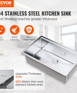 304 Stainless Steel Drop-In/Undermount Single Bowl with Ledge