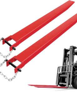 VEVOR 82 Inch (199 cm) Heavy Duty Steel Pallet Fork Extensions for 4.3 Inch Forklifts with Yellow Powder Coating