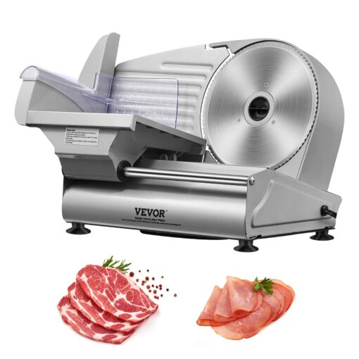 VEVOR 180W Electric Deli Food Slicer with 19cm SUS420 Stainless Steel Blade