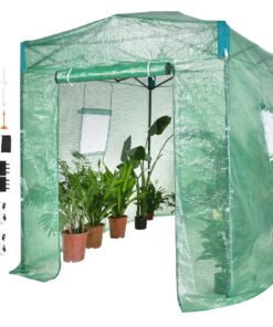 VEVOR Pop Up Greenhouse 2.44m x 1.83m x 2.29m (8'x 6'x 7.5') with Waterproof PE Cover