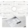 VEVOR Stainless Steel Sink Protector Grid 724cm x 396cm 285in x 156in with Centered Drain and R10 Corner Radius