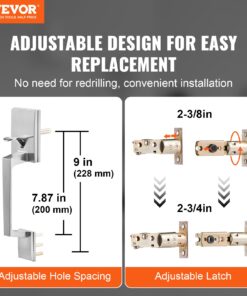 Реверсивный Матовый Никелевый Рычаг для Входных или Офисных дверей