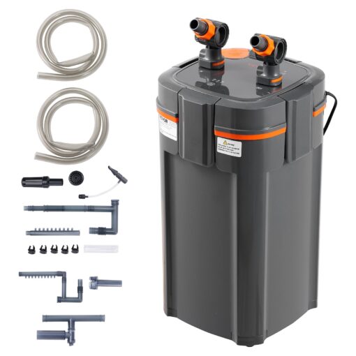 VEVOR 100 Gallon 378 Liter Aquarium Canister Filter with 12W UV Lamp for Quiet Efficient Filtration