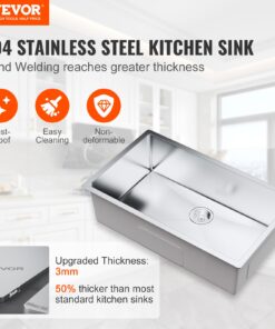 304 Stainless Steel Drop-In Undermount Single Bowl with Accessories