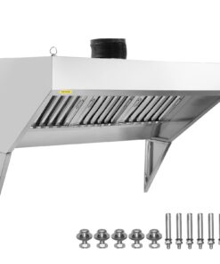 VEVOR 6FT (182.88 cm) Commercial Stainless Steel Exhaust Hood for Food Trucks and Kitchens