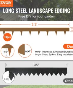 100.5 cm x 5 cm with 6.35 cm Spikes