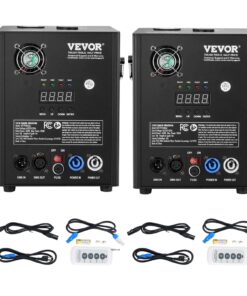 VEVOR 500W Cold Spark Firework Machine Set of 2 with Adjustable 2-4m (6.6-13ft) Height for Stage