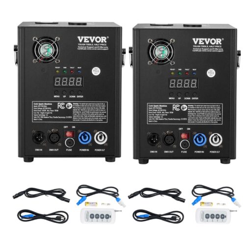 VEVOR 500W Cold Spark Firework Machine Set of 2 with Adjustable 2 4m 66 13ft Height for Stage