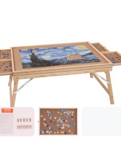 VEVOR Wooden Jigsaw Puzzle Table for 1500 Pieces with Folding Legs