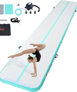 VEVOR 6m (20ft) Inflatable Air Track Gymnastics Tumbling Mat with Pump for Training and Yoga