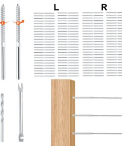 VEVOR 122 Pack Cable Railing Kit for 3.2mm (1/8