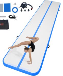 VEVOR 5m (16ft) Inflatable Air Track Gymnastics Tumbling Mat with Electric Pump