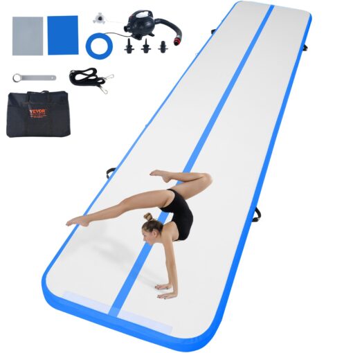 VEVOR 5m 16ft Inflatable Air Track Gymnastics Tumbling Mat with Electric Pump