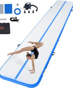 VEVOR 6m (20ft) Inflatable Air Track Gymnastics Tumbling Mat with Electric Pump - Durable