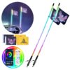 VEVOR 2PCS 3FT 091m RGB Spiral LED Whip Lights with Remote  App Control