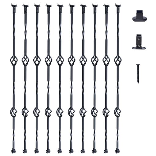 VEVOR Decorative Staircase Metal Balusters 44 112 cm x 12 127 cm Galvanized Steel