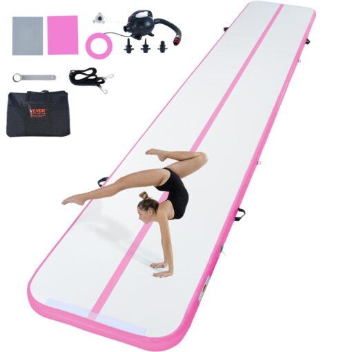 VEVOR 6m 20ft Inflatable Air Track Gymnastics Tumbling Mat with Pump