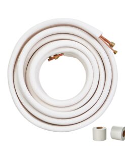 VEVOR 15240mm (50FT) Mini Split Line Set with 6.4mm (1/4”) & 12.7mm (1/2”) O.D Copper Pipes