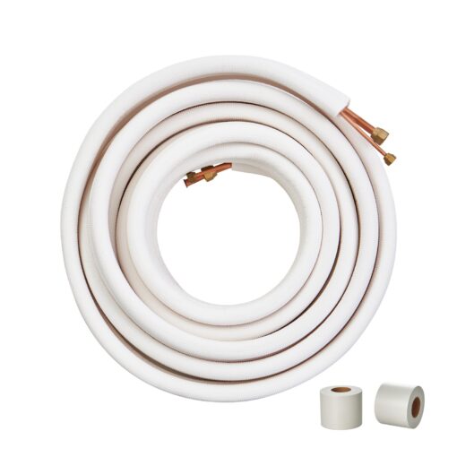 VEVOR 15240mm 50FT Mini Split Line Set with 64mm 14 127mm 12 OD Copper Pipes