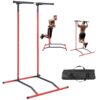 VEVOR Adjustable Power Tower Dip Station with Pull Up Bar   2 Level Height