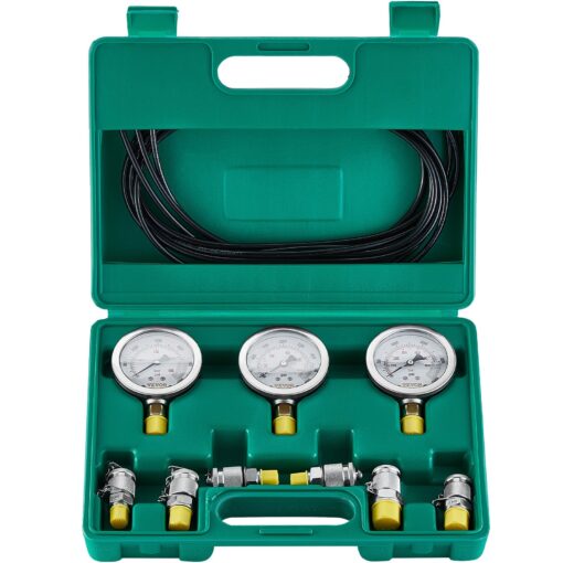 VEVOR Excavator Hydraulic Pressure Test Kit with 3 Gauges 0 250 Bar0 3500 PSI