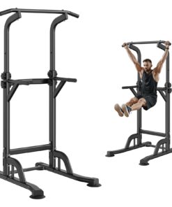 VEVOR Power Tower Dip Station - Adjustable Multi-Function Workout Equipment