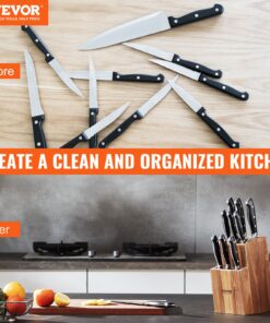 Double-Tier Knife Block with PP Bristles