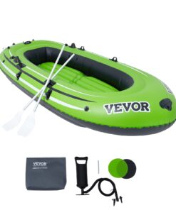 VEVOR 4-Person Inflatable Fishing Boat with PVC Construction