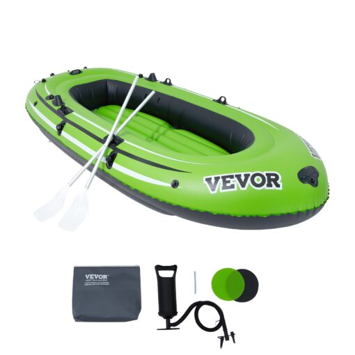 VEVOR 4 Person Inflatable Fishing Boat with PVC Construction