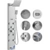 VEVOR 5 in 1 Stainless Steel Shower Panel Tower System with Digital Display