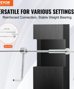 T316 Stainless Steel 3.2mm (1/8 inch) Receiver and Swage Stud End for Wood/Metal Post