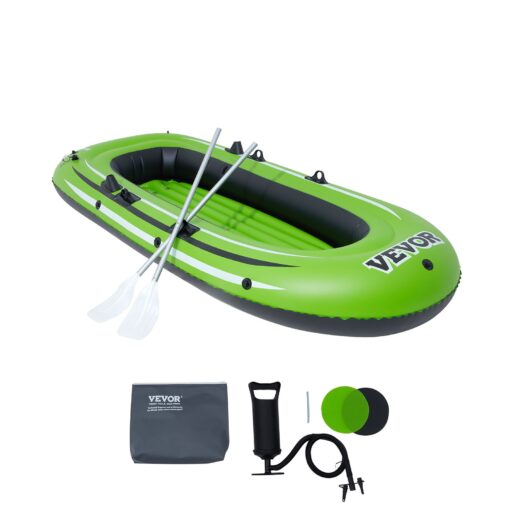 VEVOR 3 Person Inflatable Fishing Boat with Strong PVC