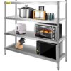VEVOR 4 Tier Stainless Steel Storage Shelf